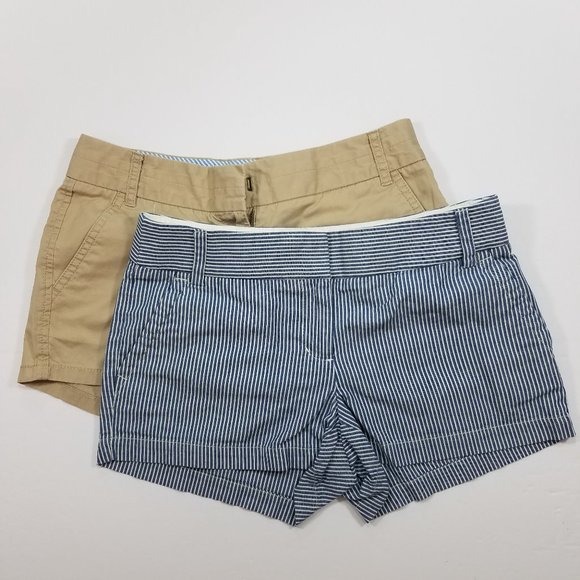 J. Crew Pants - J. Crew Solid Chino and Stripped Shorts Size 2